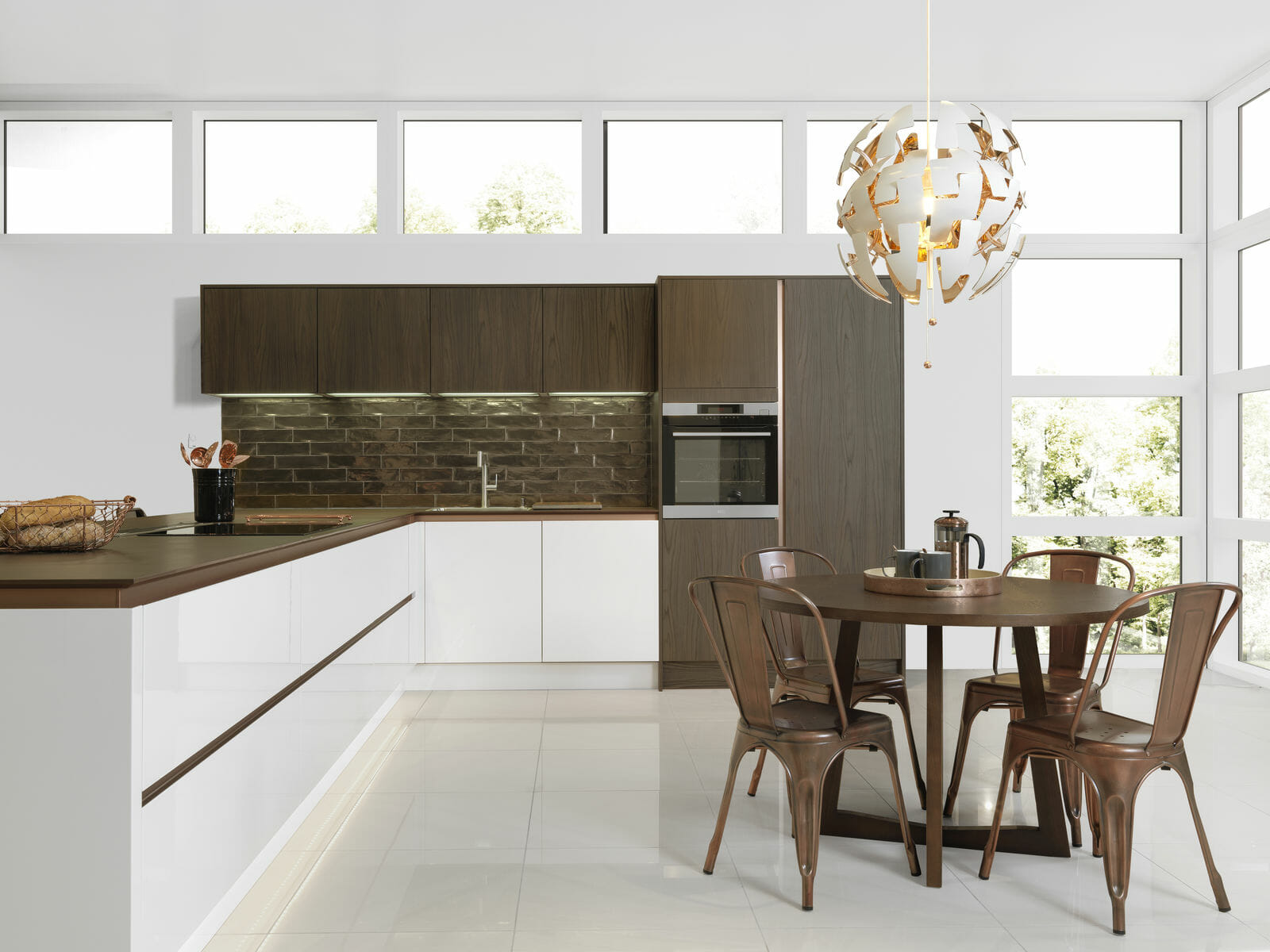 Linear Matt Walnut, Gloss Pure White, Copper Trim Main Shot-1600x1600 (2) Linear Matt Walnut, Gloss Pure White, Copper Trim Main Shot-1600x1600 (2)